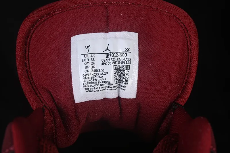 All categories Air Jordan Jordan series basketball shoes Air Jordan 1 Low Air Jordan 1 Low AJ1 Joe 1 raw rubber wine red low-top retro cultural basketball shoes IB7012-600